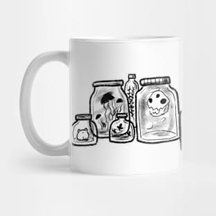 Black and white potion bottles Mug